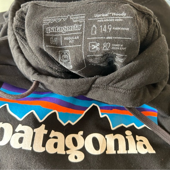 Patagonia Uprisal Hoody Sweatshirt Medium Black Pull Over Unisex Long Sleeve - Picture 4 of 6